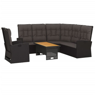 Loungeset Met Kussens Poly Rattan