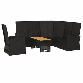 Loungeset Met Kussens Poly Rattan