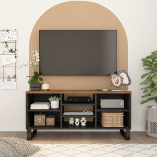 Tv-Meubel 100X33X46 Cm Massief Mangohout En Bewerkt Hout