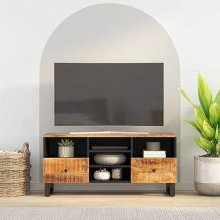 Tv-Meubel 100X33X46 Cm Massief Mangohout En Bewerkt Hout