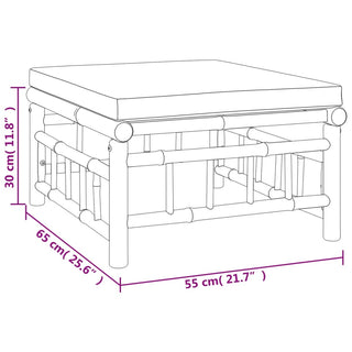 Tuinvoetenbank Met Kussen Bamboe