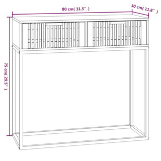 Wandtafel 80X30X75 Cm Bewerkt Hout En Ijzer