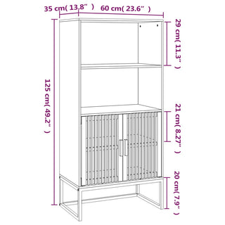 Hoge Kast 60X35X25 Cm Bewerkt Hout