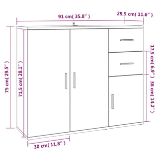 Dressoir 9X29,5X75 Cm Bewerkt Hout