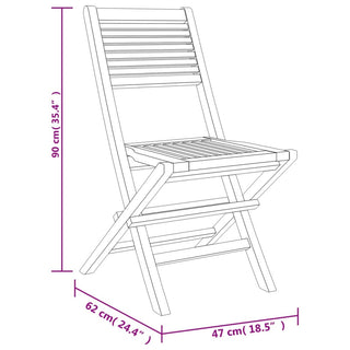 Tuinstoelen Inklapbaar 47X62X90 Cm Massief Teakhout