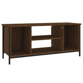 Tv-Meubel 102X35X45 Cm Bewerkt Hout Bruin Eikenkleur