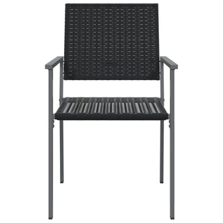 Tuinstoelen 54X62,5X89 Cm Poly Rattan Zwart