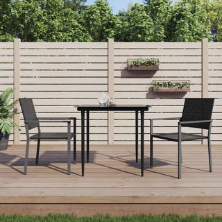 Tuinstoelen 54X62,5X89 Cm Poly Rattan Zwart