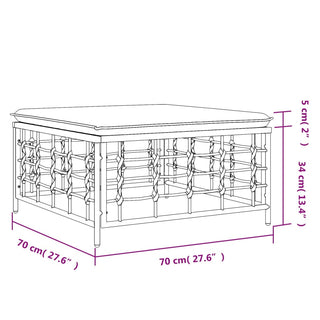 Tuinvoetenbank Met Kussen Poly Rattan