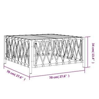 Tuintafel 70X70X34 Cm Geweven Stof