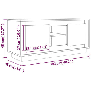 Tv-Meubel 102X35X45 Cm Bewerkt Hout