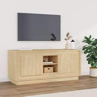 Tv-Meubel 102X35X45 Cm Bewerkt Hout