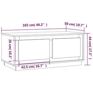 Salontafel 102X50X44 Cm Bewerkt Hout