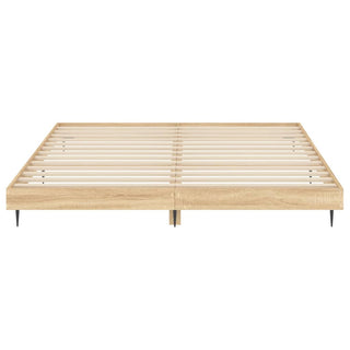 Bedframe Bewerkt Hout Kleurig Sonoma Eiken