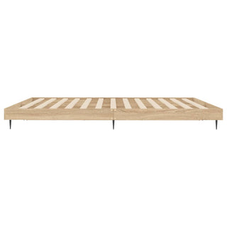 Bedframe Bewerkt Hout Kleurig Sonoma Eiken