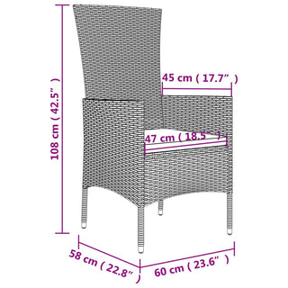 9-Delige Tuinset Met Kussens Poly Rattan Beige