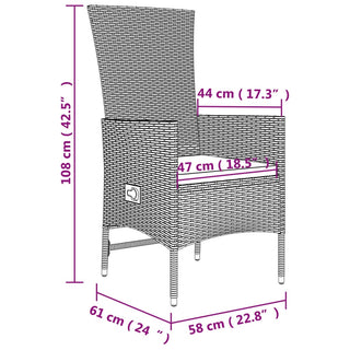 3-Delige Tuinset Met Kussens Poly Rattan Beige