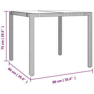 3-Delige Tuinset Met Kussens Poly Rattan Beige