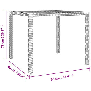 3-Delige Tuinset Met Kussens Poly Rattan Zwart