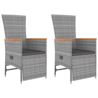 Loungeset Poly Rattan En Massief Acaciahout Grijs