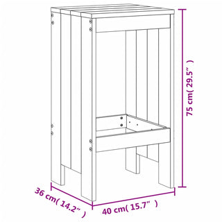 Barset Massief Grenenhout Zwart