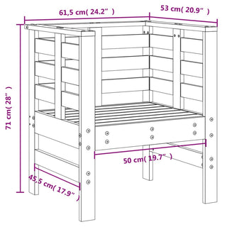 Loungeset Massief Grenenhout Zwart