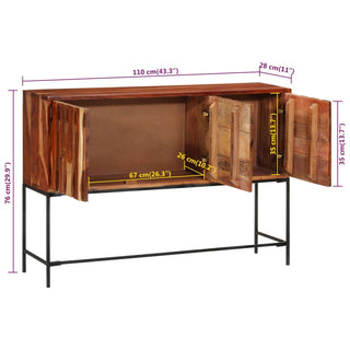 Dressoir 110X28X76 Cm Massief Acaciahout