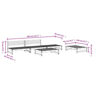 Loungeset Massief Grenenhout