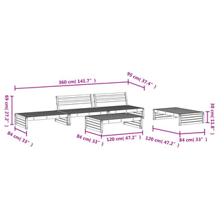 Loungeset Geïmpregneerd Grenenhout