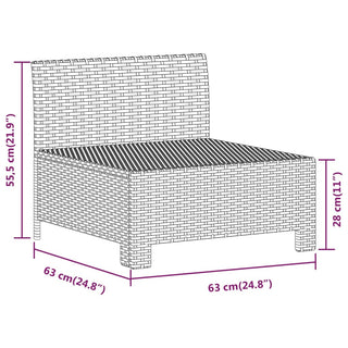 3-Delige Loungeset Met Kussens Poly Rattan Grijs