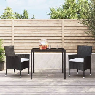 Tuinset Poly Rattan Zwart