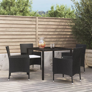 Tuinset Poly Rattan Zwart