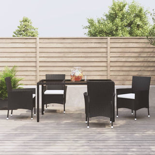 Tuinset Poly Rattan Zwart