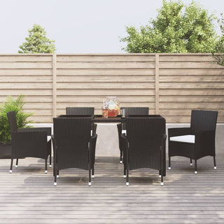 Tuinset Poly Rattan Zwart