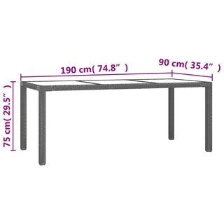 Tuinset Poly Rattan Zwart