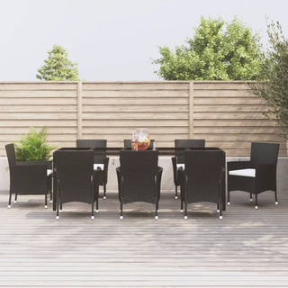 Tuinset Poly Rattan Zwart