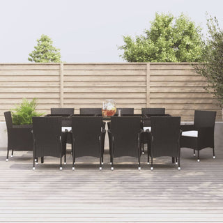 Tuinset Poly Rattan Zwart