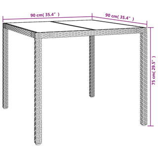 Tuinset Met Kussens Poly Rattan Zwart