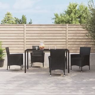 Tuinset Met Kussens Poly Rattan Zwart