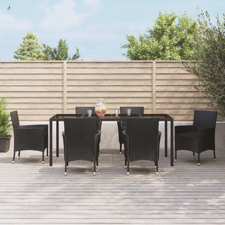 Tuinset Met Kussens Poly Rattan Zwart