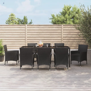 Tuinset Met Kussens Poly Rattan Zwart