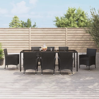 Tuinset Met Kussens Poly Rattan Zwart