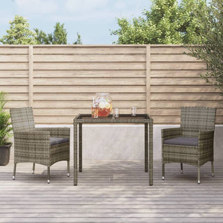 Tuinset Met Kussens Poly Rattan Grijs