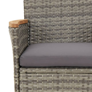 Tuinset Met Kussens Poly Rattan Grijs