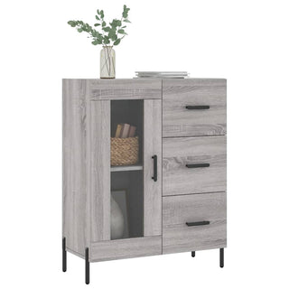 Dressoir 69,5X34X90 Cm Bewerkt Hout Eikenkleurig