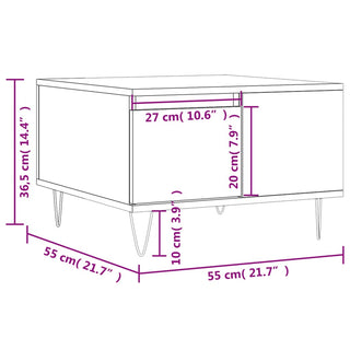 Salontafel 55X55X36,5 Cm Bewerkt Hout