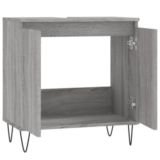 Badkamerkast 58X33X60 Cm Bewerkt Hout Eikenkleurig