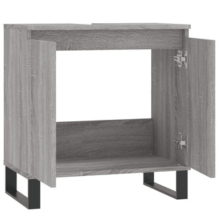 Badkamerkast 58X33X60 Cm Bewerkt Hout Eikenkleurig