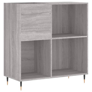 Platenkast 84,5X38X89 Cm Bewerkt Hout Eikenkleurig