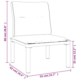 5-Delige Loungeset Poly Rattan Zwart En Grijs